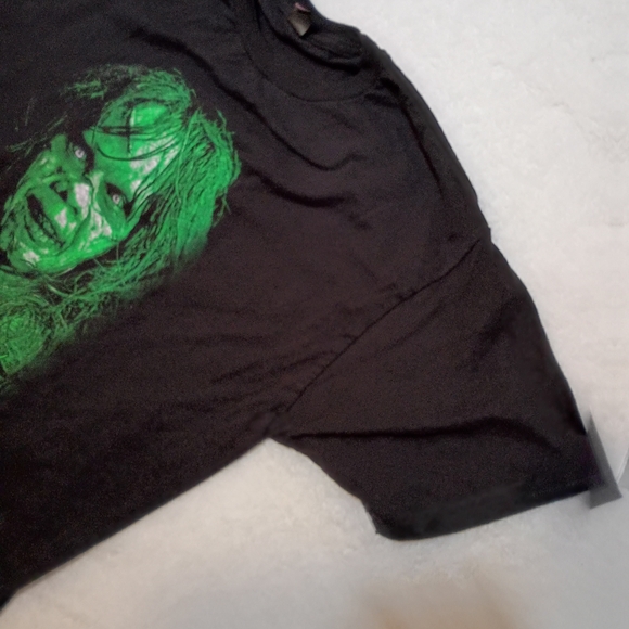 Gore Exorcist Reagan Face T-shirt L Tultex Black Tee with Green Graphic - Picture 3 of 9
